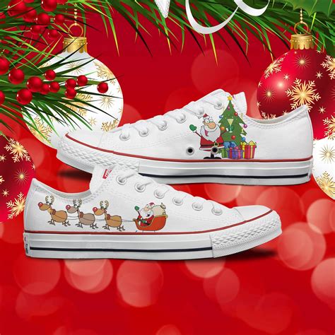 Adult <strong>Christmas</strong> Custom <strong>Converse</strong> Shoes. . Christmas converse